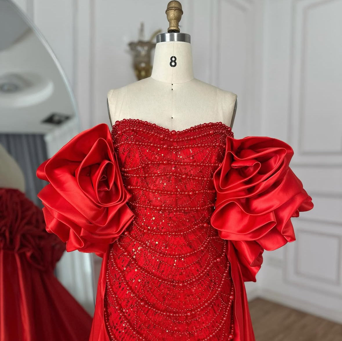 Luxurious red dress