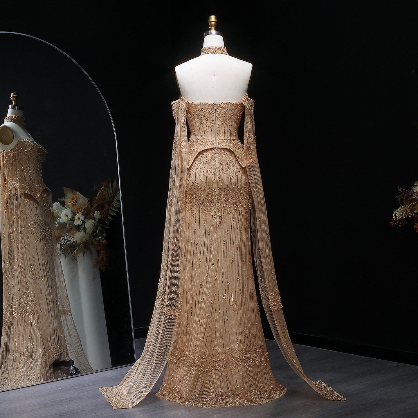 Luxury gold dress