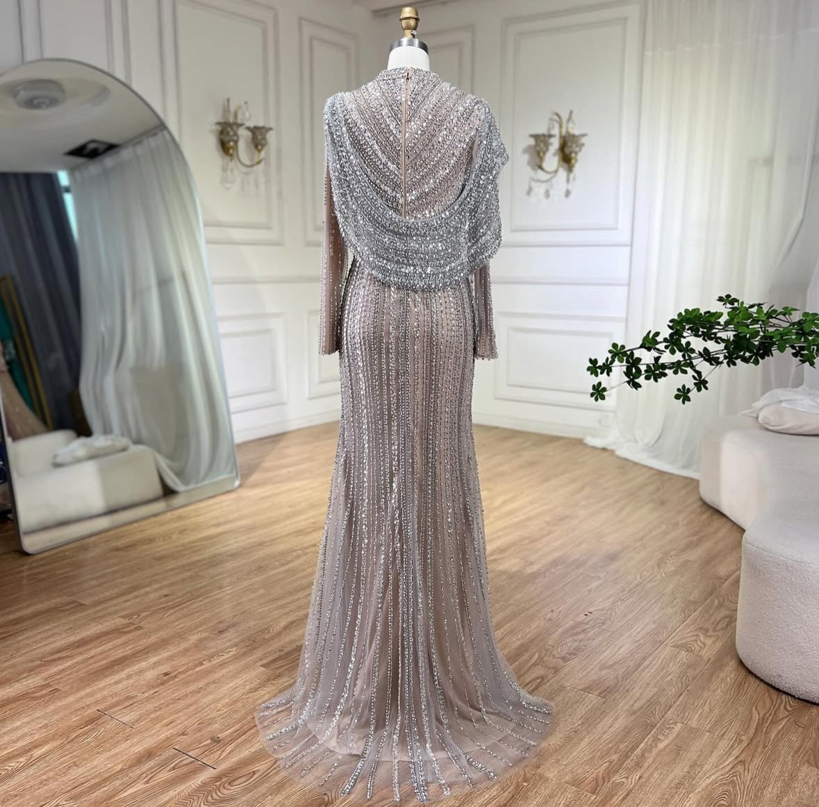 Luxury Embroidered Crystal Dress