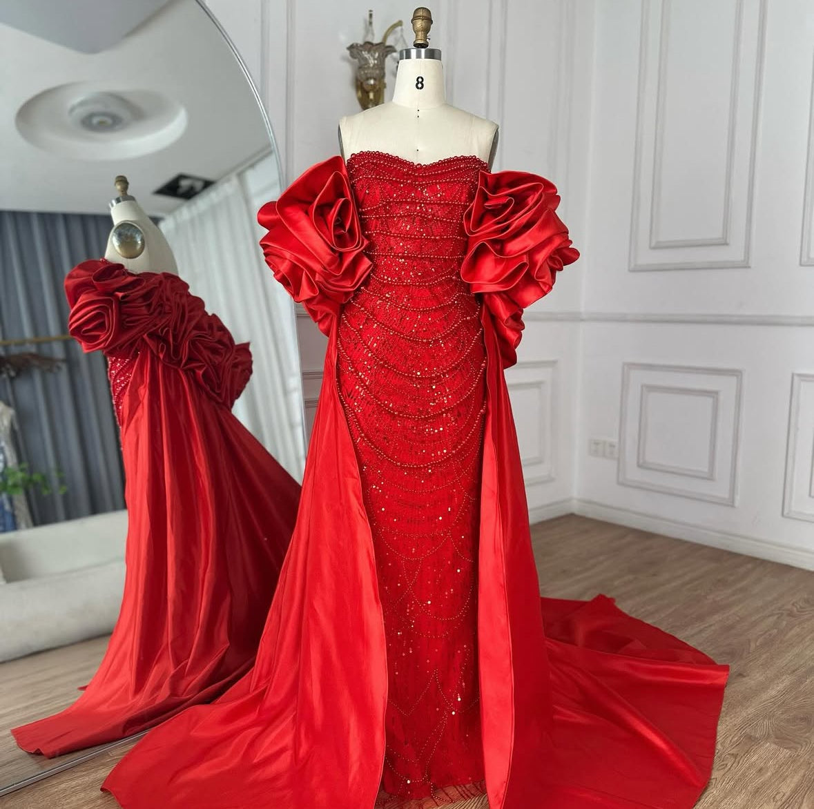 Luxurious red dress