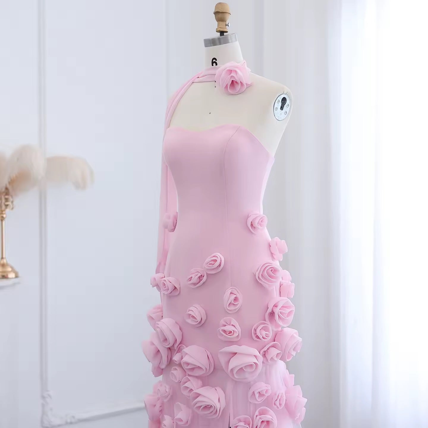 3D Flowers Evening Dress