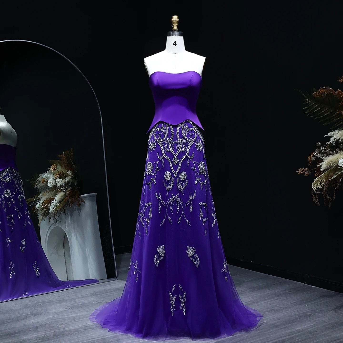 Luxury Corset Gown with Sparkling Crystal Details 2025