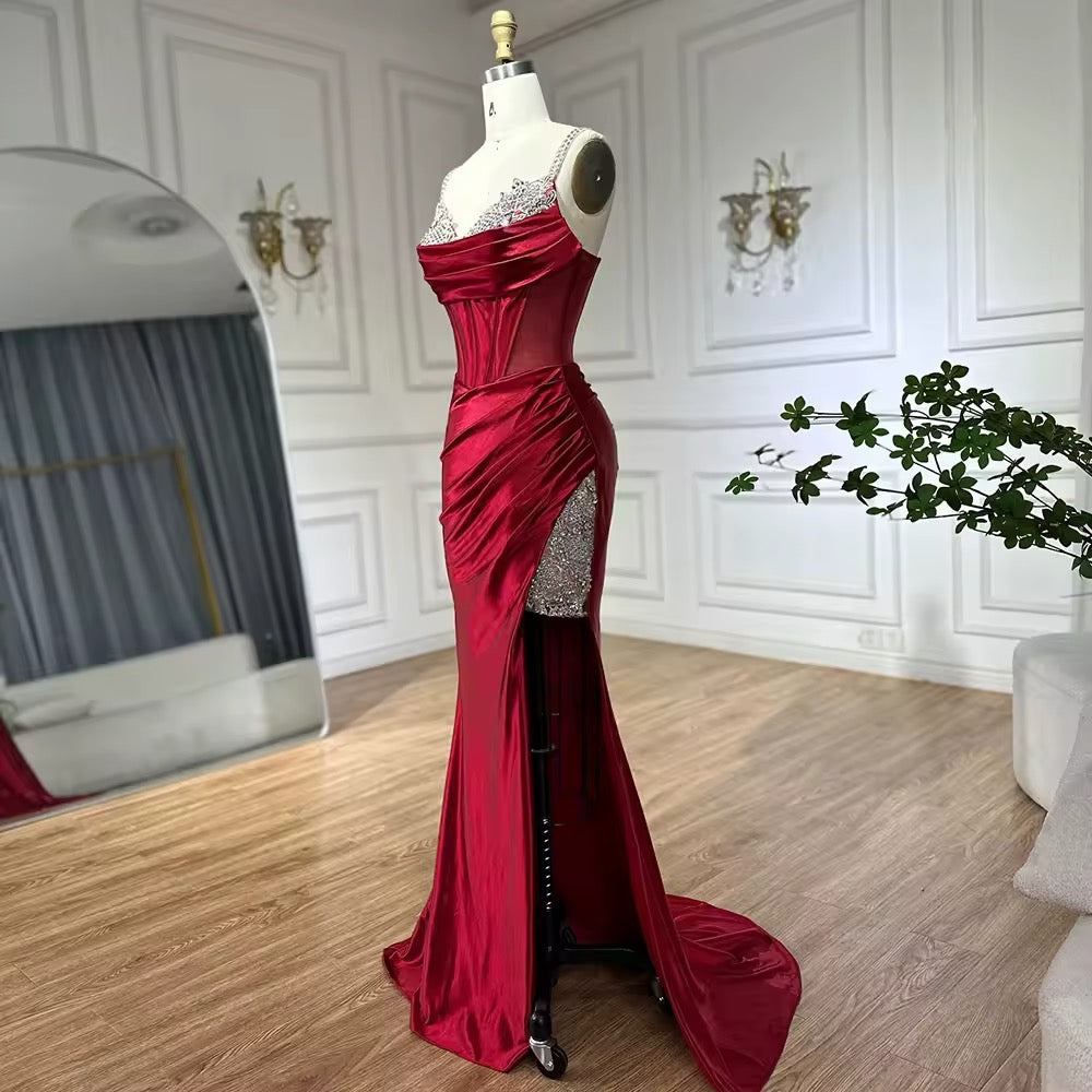 Embellished Corset Drape Gown