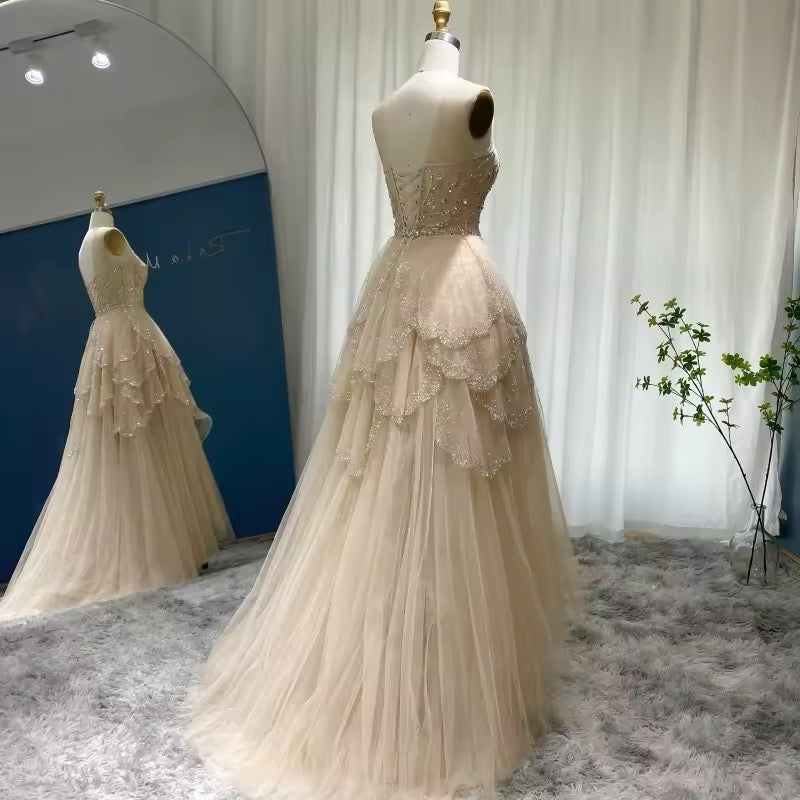Elegant Tiered Short Front Long Back dress