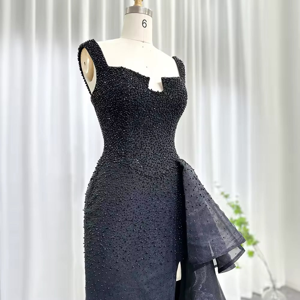 Luxury Black Evening Dress