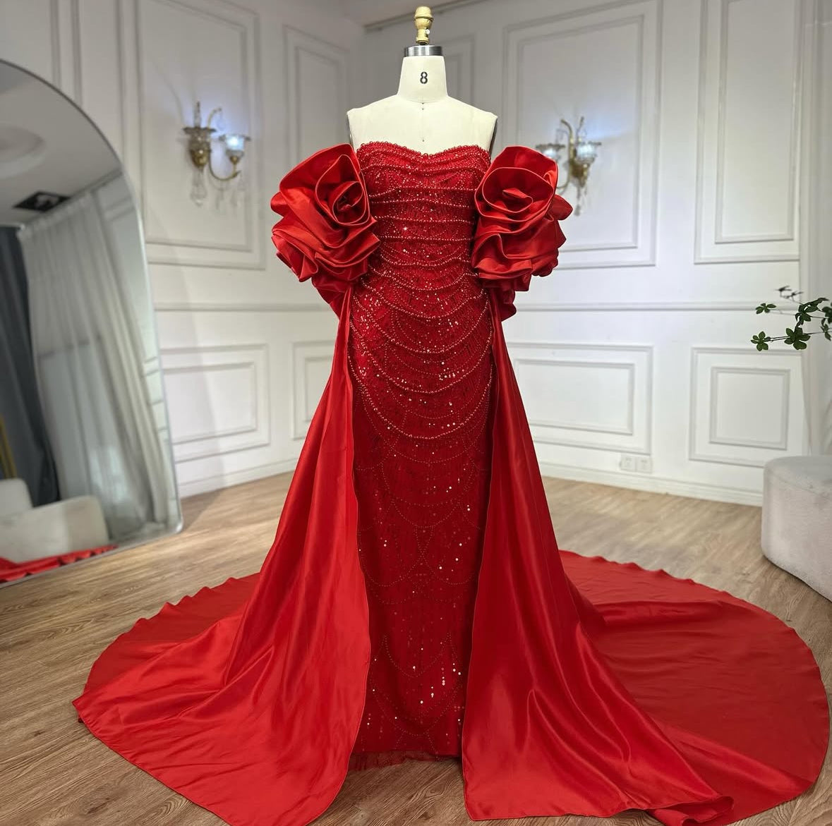 Luxurious red dress