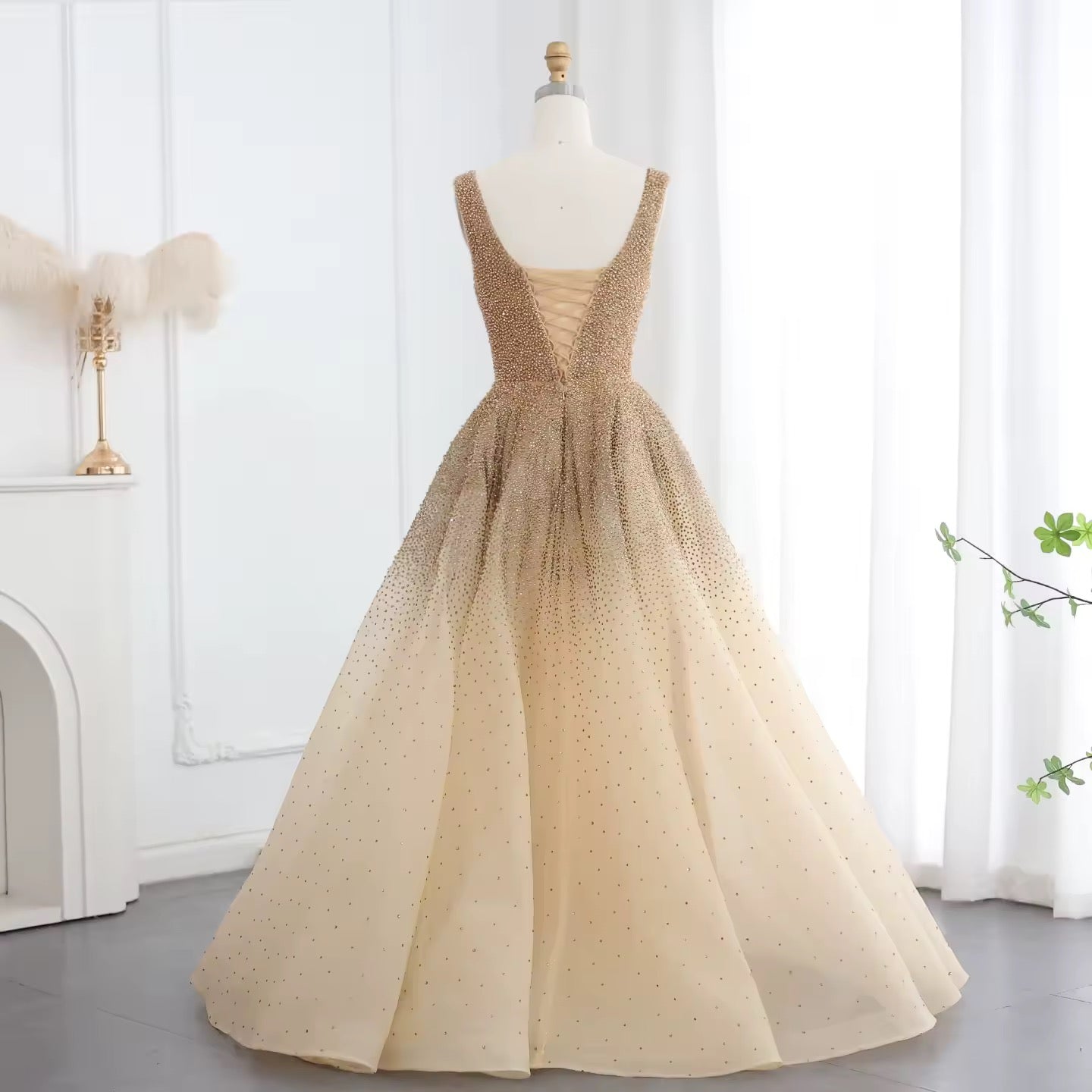 Luxury Crystal Evening Dress