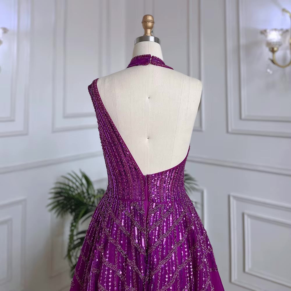 Elegant Beaded Ball Gown – Sparkling One-Shoulder Formal Dress