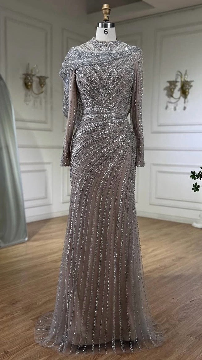 Luxury Embroidered Crystal Dress