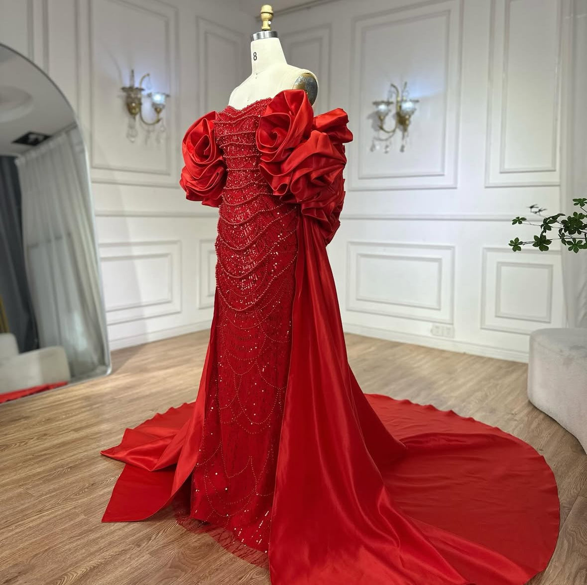 Luxurious red dress