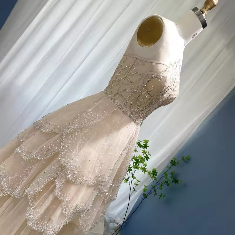 Elegant Tiered Short Front Long Back dress