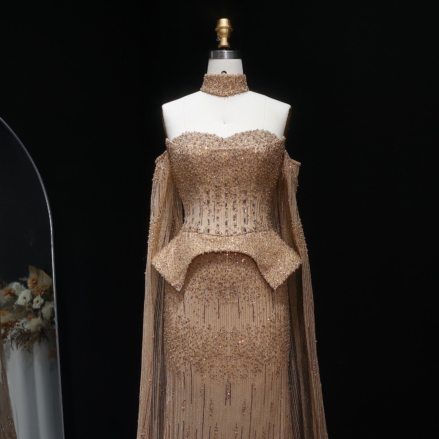 Luxury gold dress