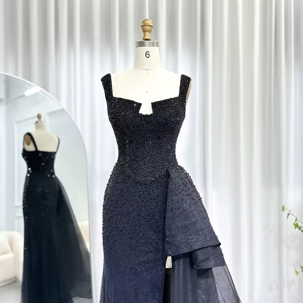 Luxury Black Evening Dress