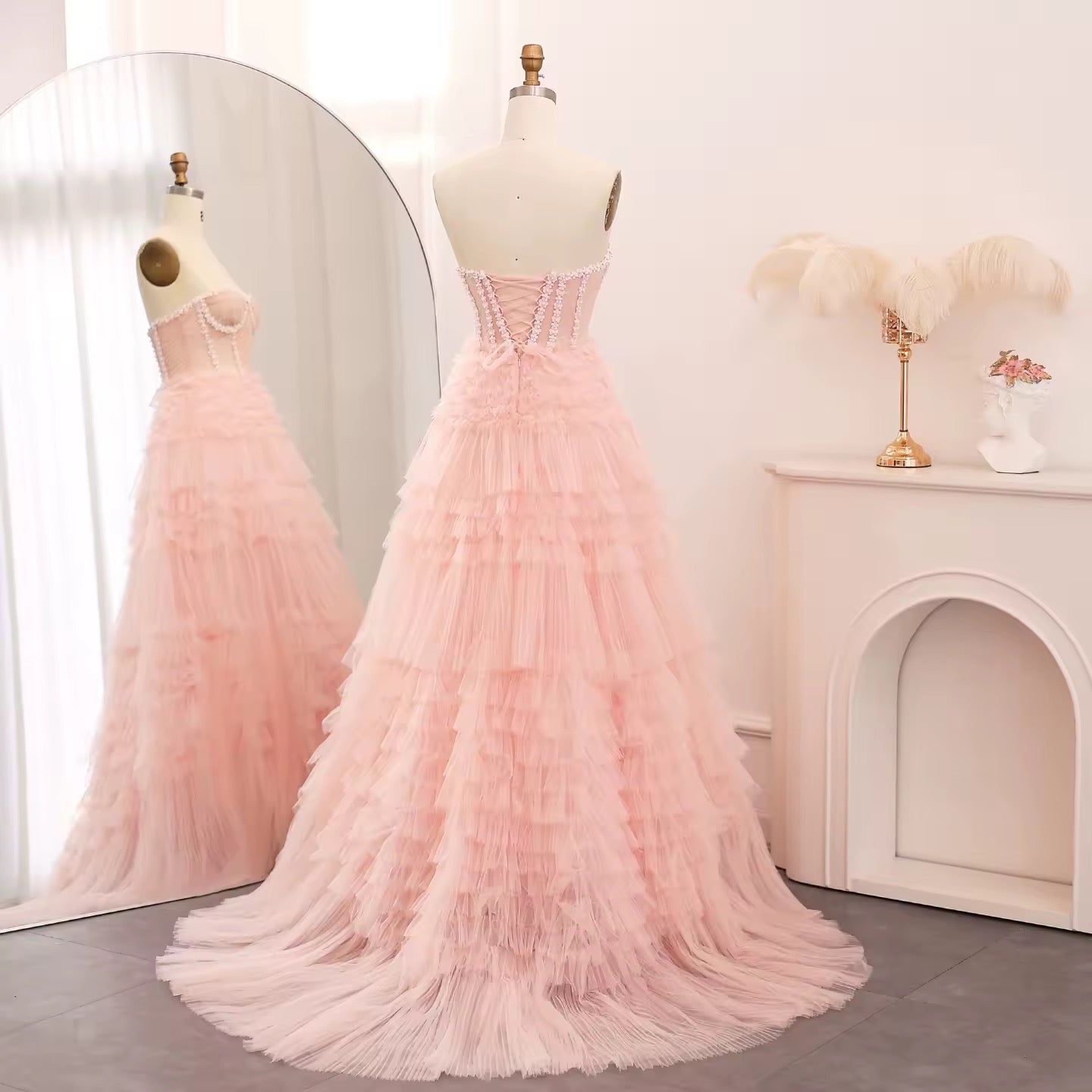 Elegant Ball GownTulle Evening Dress