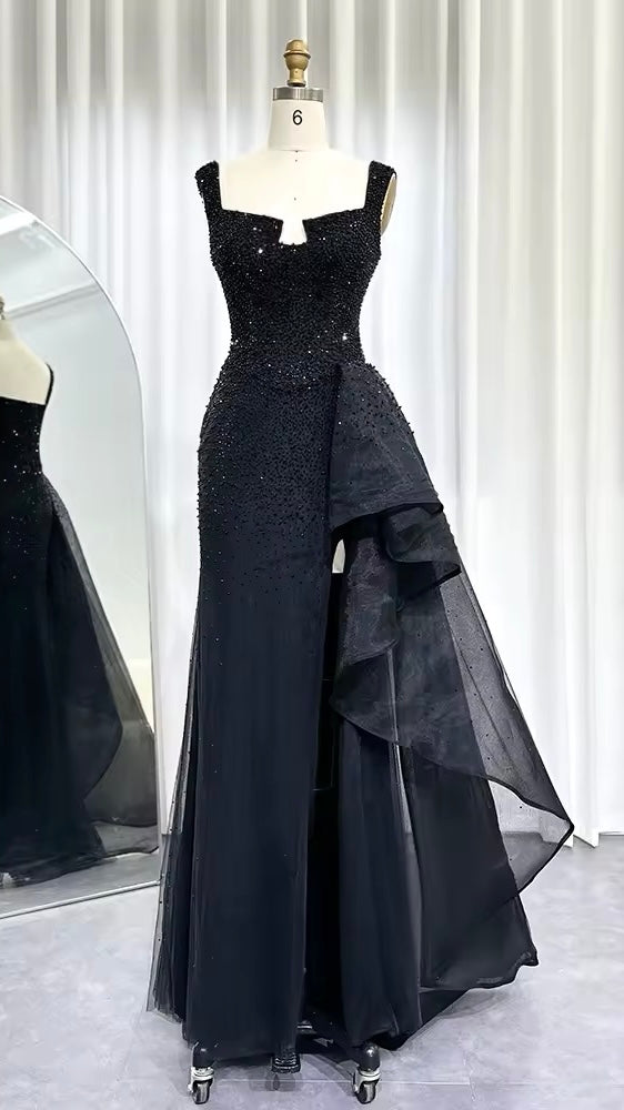 Luxury Black Evening Dress