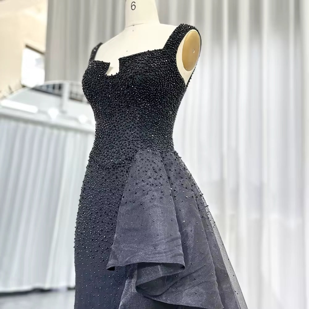 Luxury Black Evening Dress