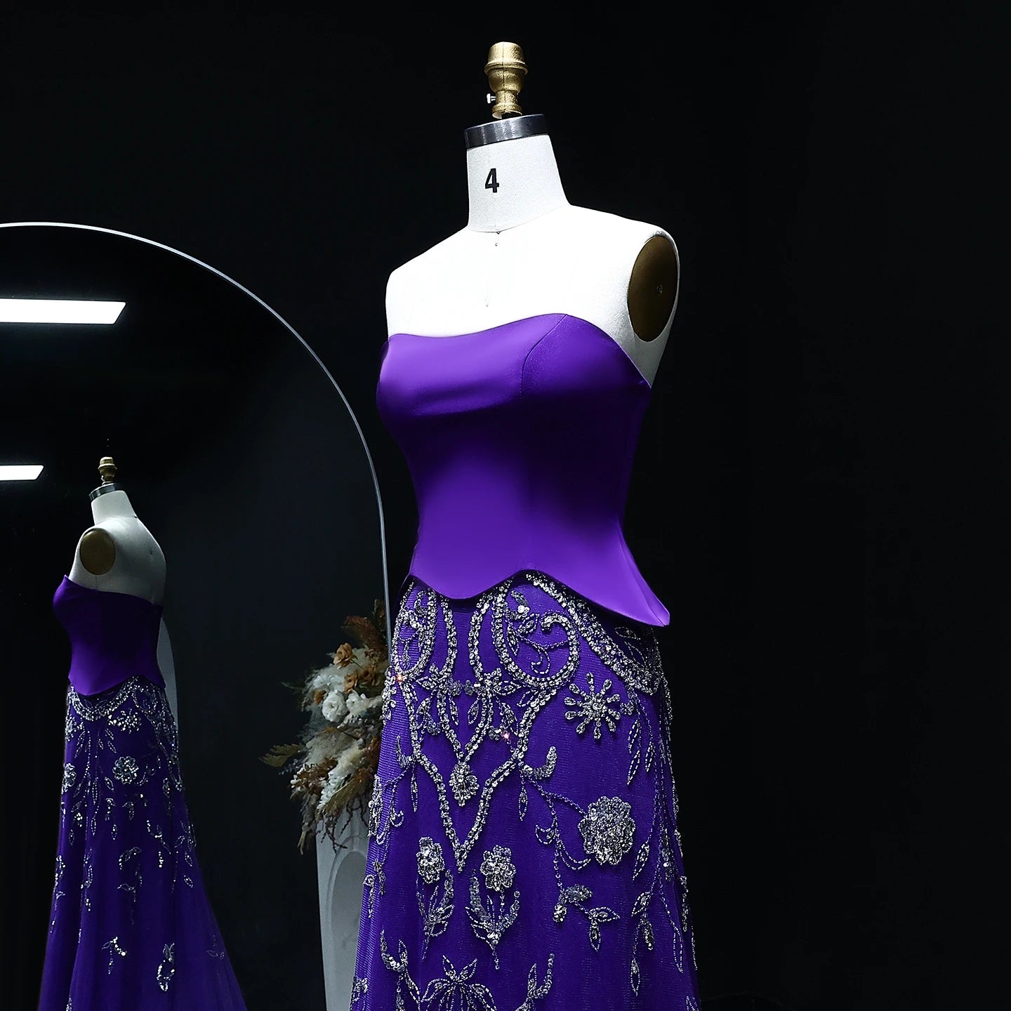 Luxury Corset Gown with Sparkling Crystal Details 2025