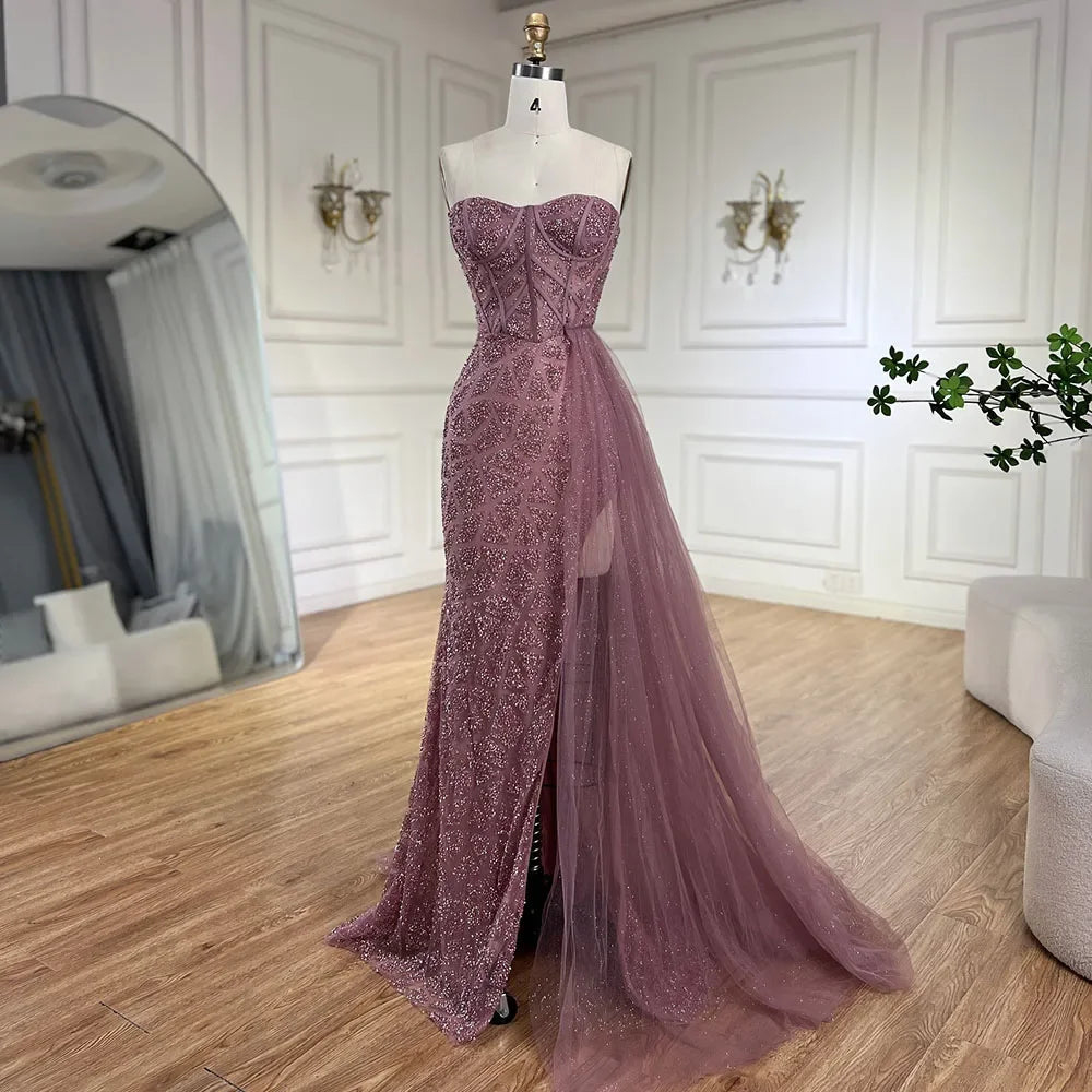 Luxury Turquoise Mermaid Evening Dress