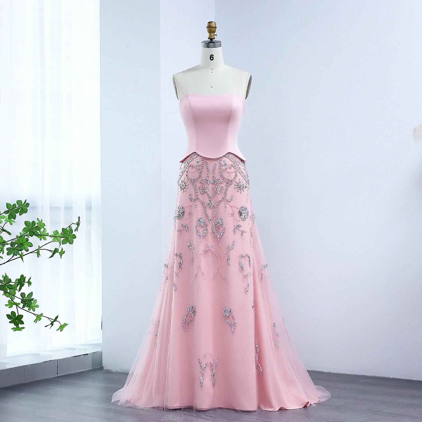 Luxury Corset Gown with Sparkling Crystal Details 2025