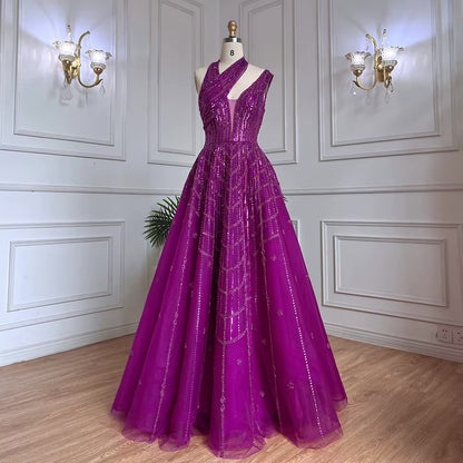 Elegant Beaded Ball Gown – Sparkling One-Shoulder Formal Dress
