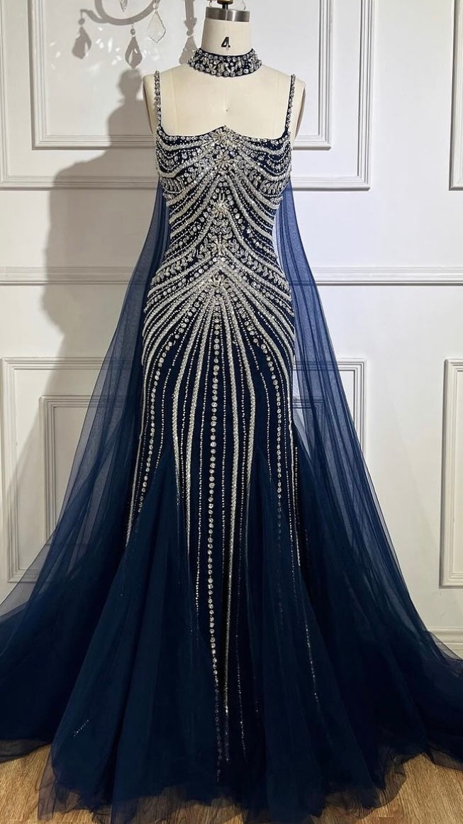 Royal blue luxury dress