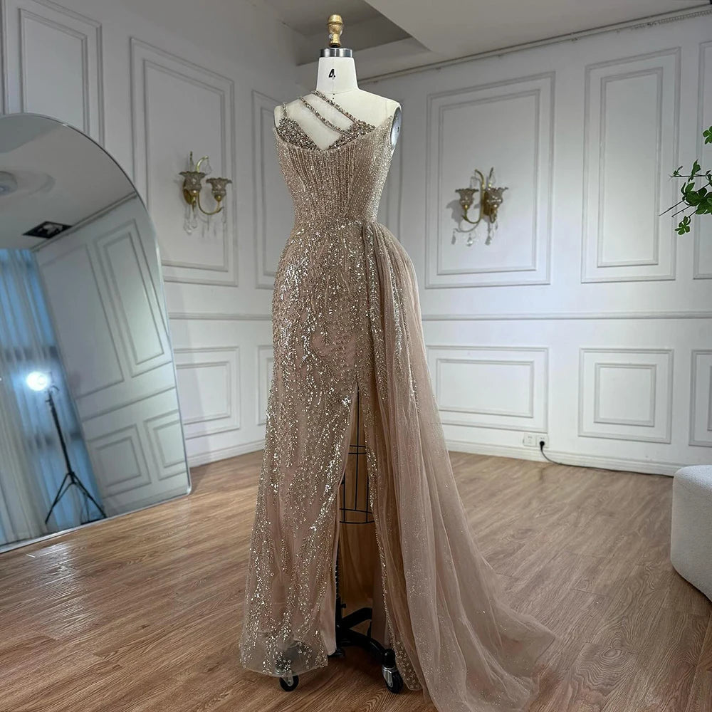 “Eternal Elegance” Luxury Embroidered Crystal Gown