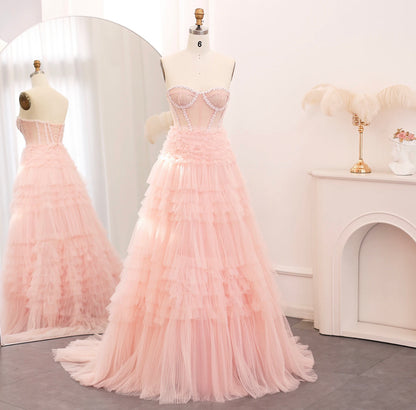 Elegant Ball GownTulle Evening Dress