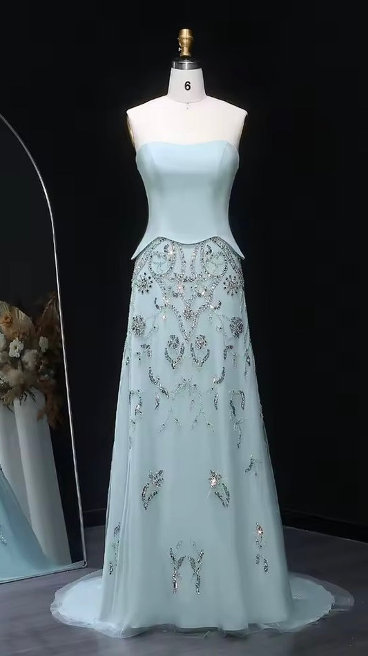 Luxury Corset Gown with Sparkling Crystal Details 2025