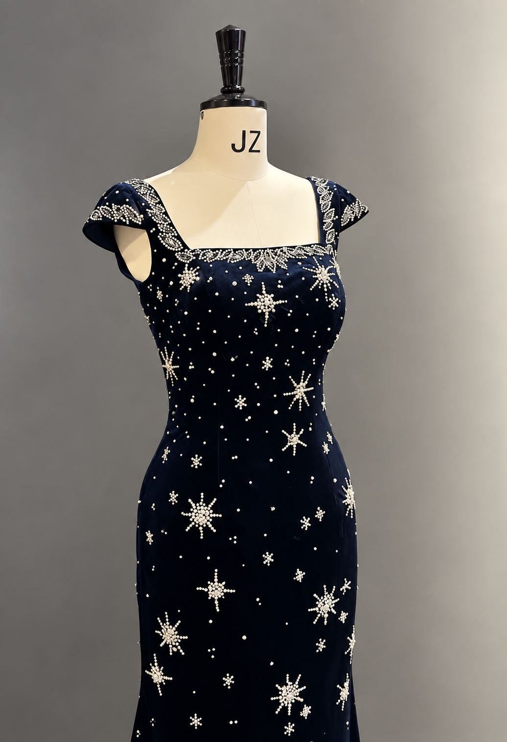 Celestial Midnight Velvet Gown