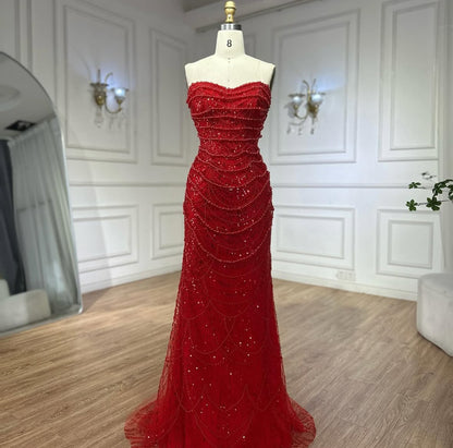 Luxurious red dress