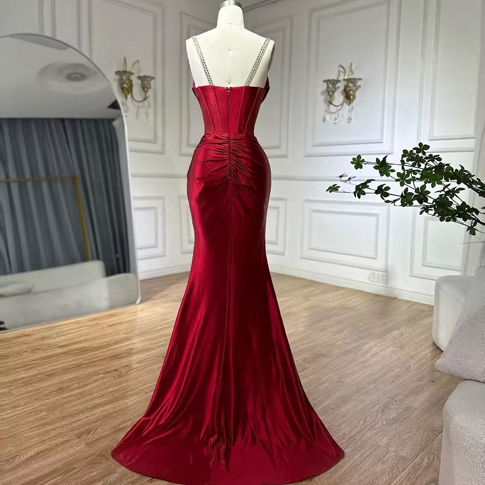 Embellished Corset Drape Gown