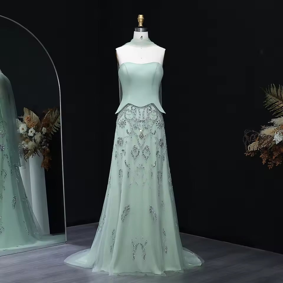 Luxury Corset Gown with Sparkling Crystal Details 2025