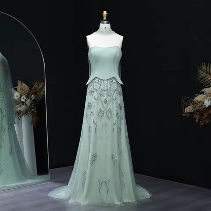 Luxury Corset Gown with Sparkling Crystal Details 2025