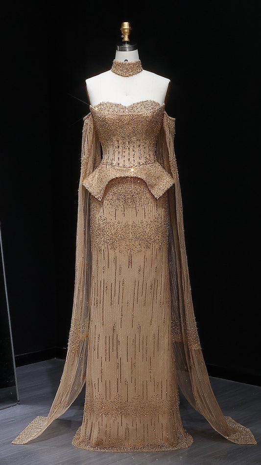 Luxury gold dress