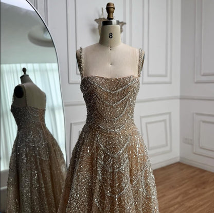 Luxury Nude Crystal A-Line Short Sparkly Cocktail Party Dress