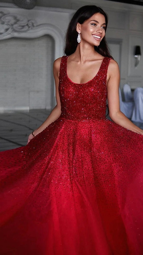 Luxury Crystal Evening Dress