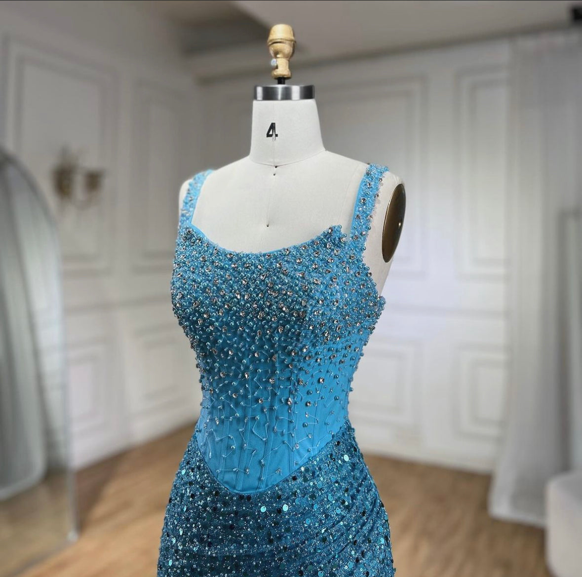 Mermaid Evening Luxury Crystal Dress