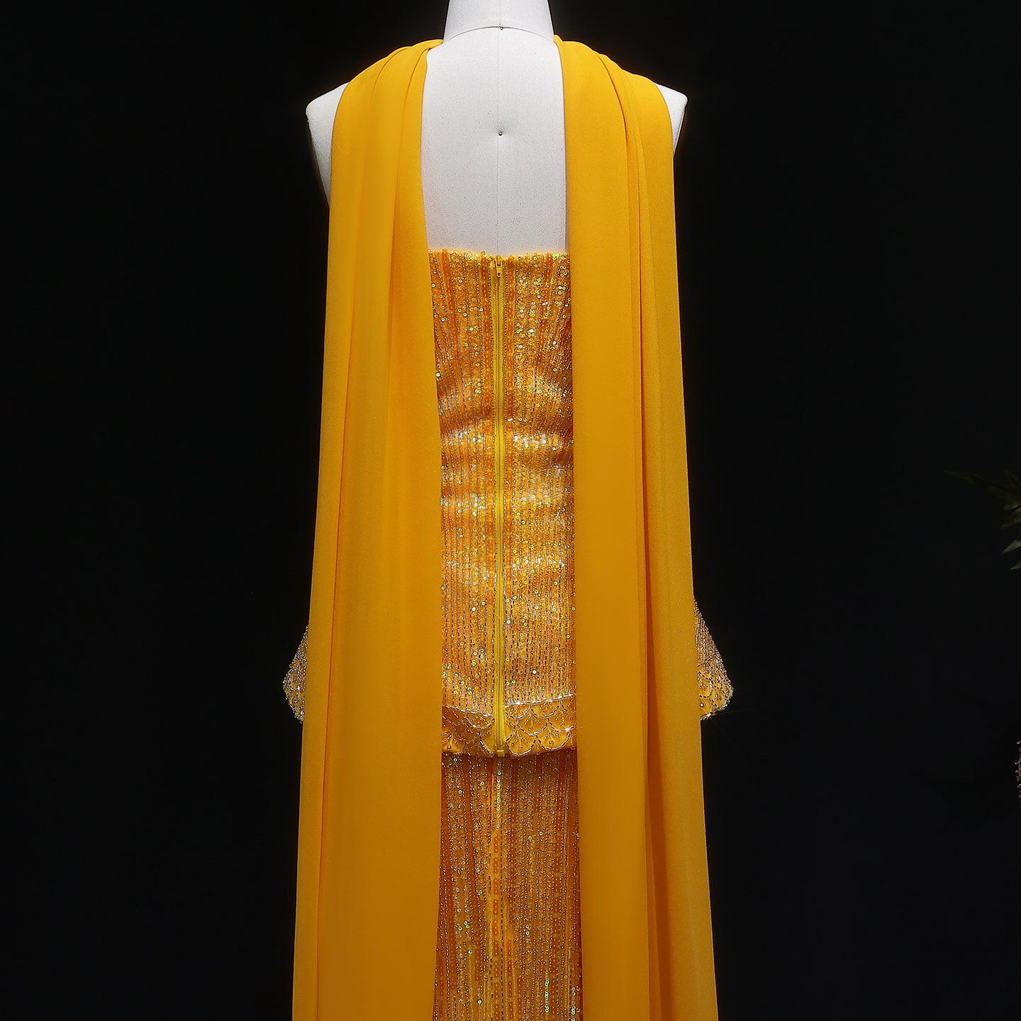 Sunset Gown in Yellowish Orange