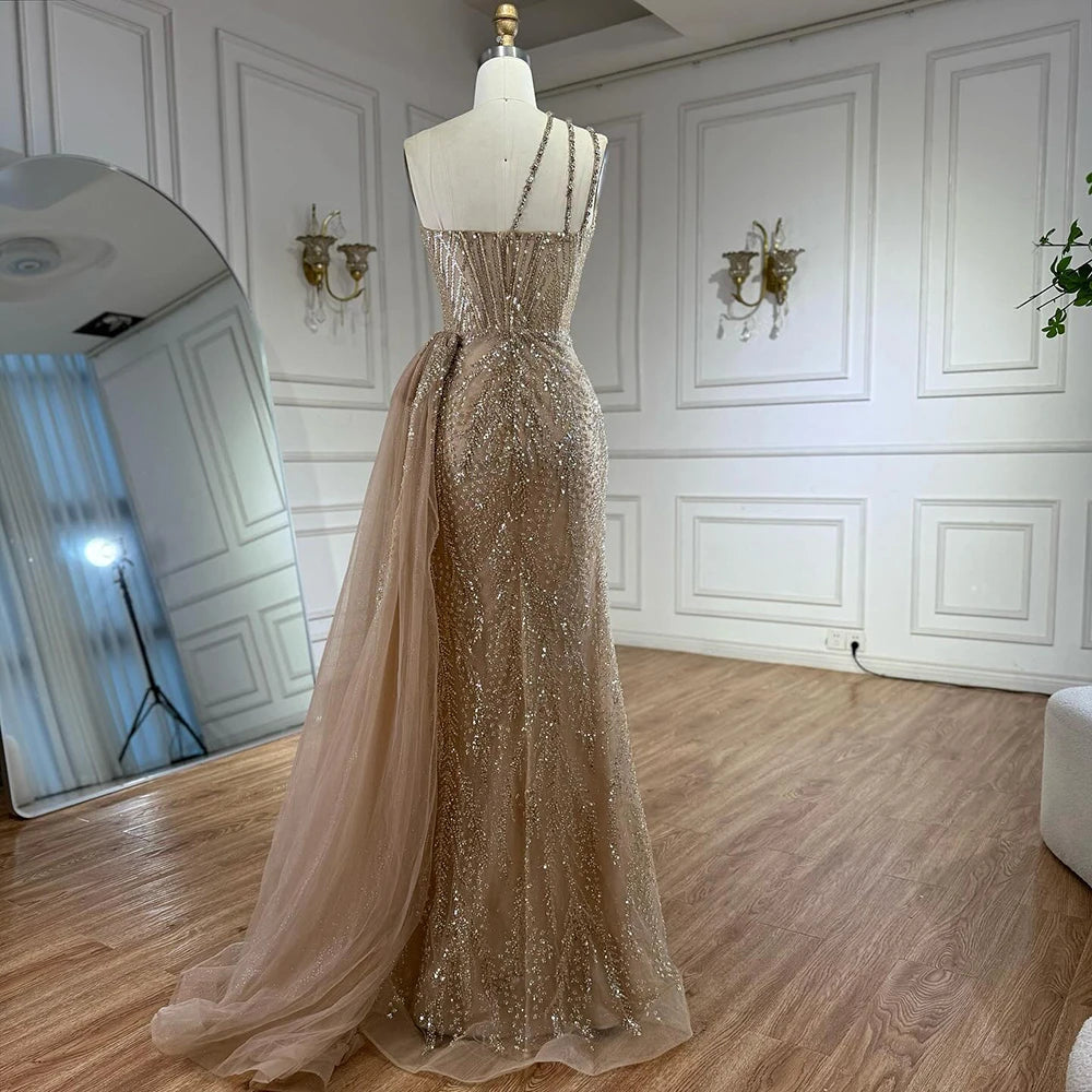 “Eternal Elegance” Luxury Embroidered Crystal Gown