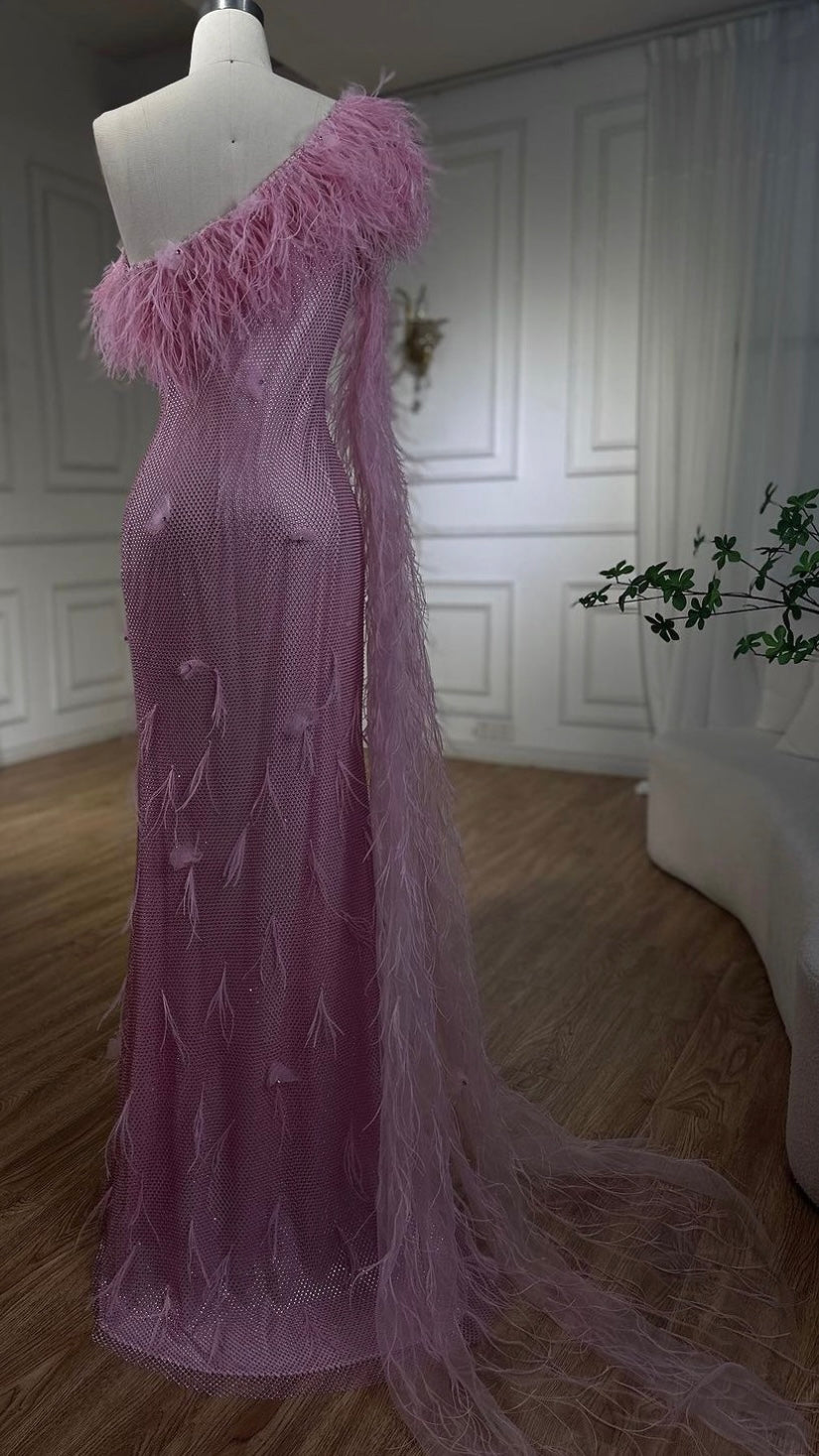 Pink Elegant Evening Dress