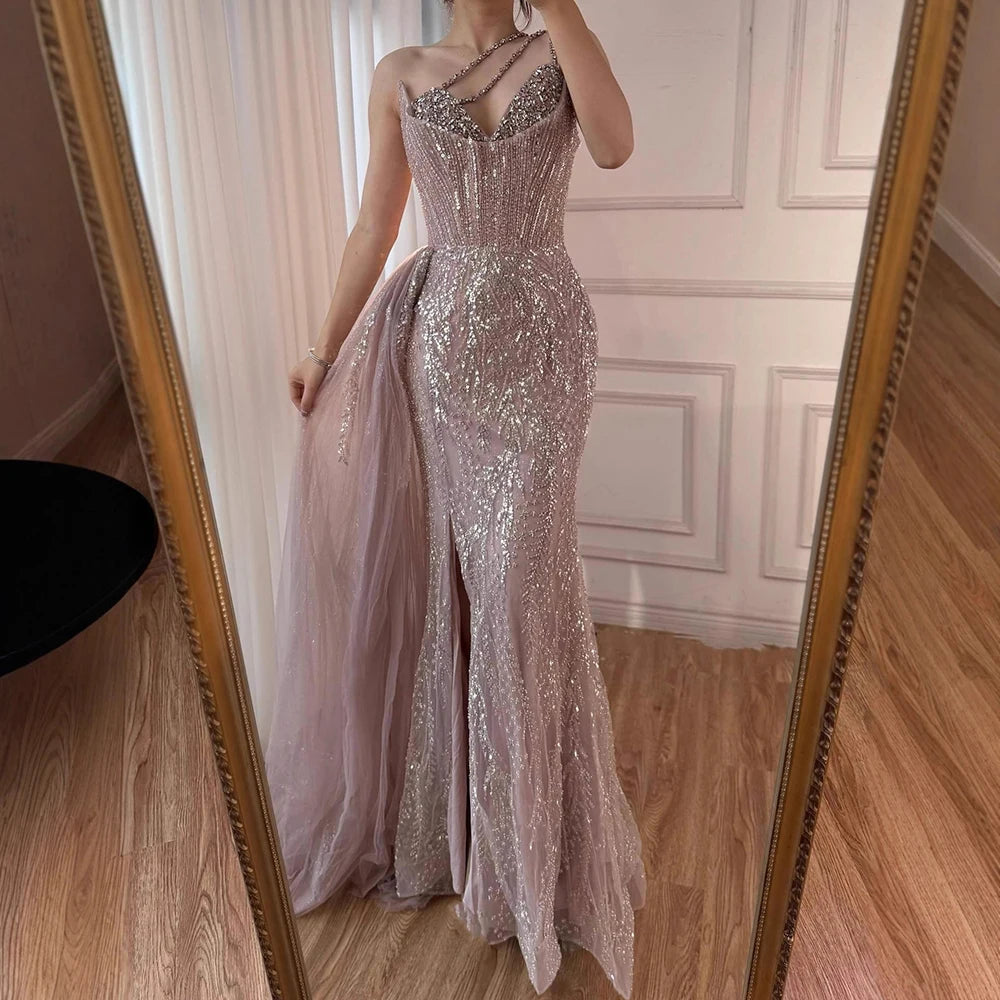 “Eternal Elegance” Luxury Embroidered Crystal Gown