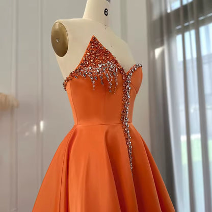 Elegant Couture Gown with Crystal Detailing