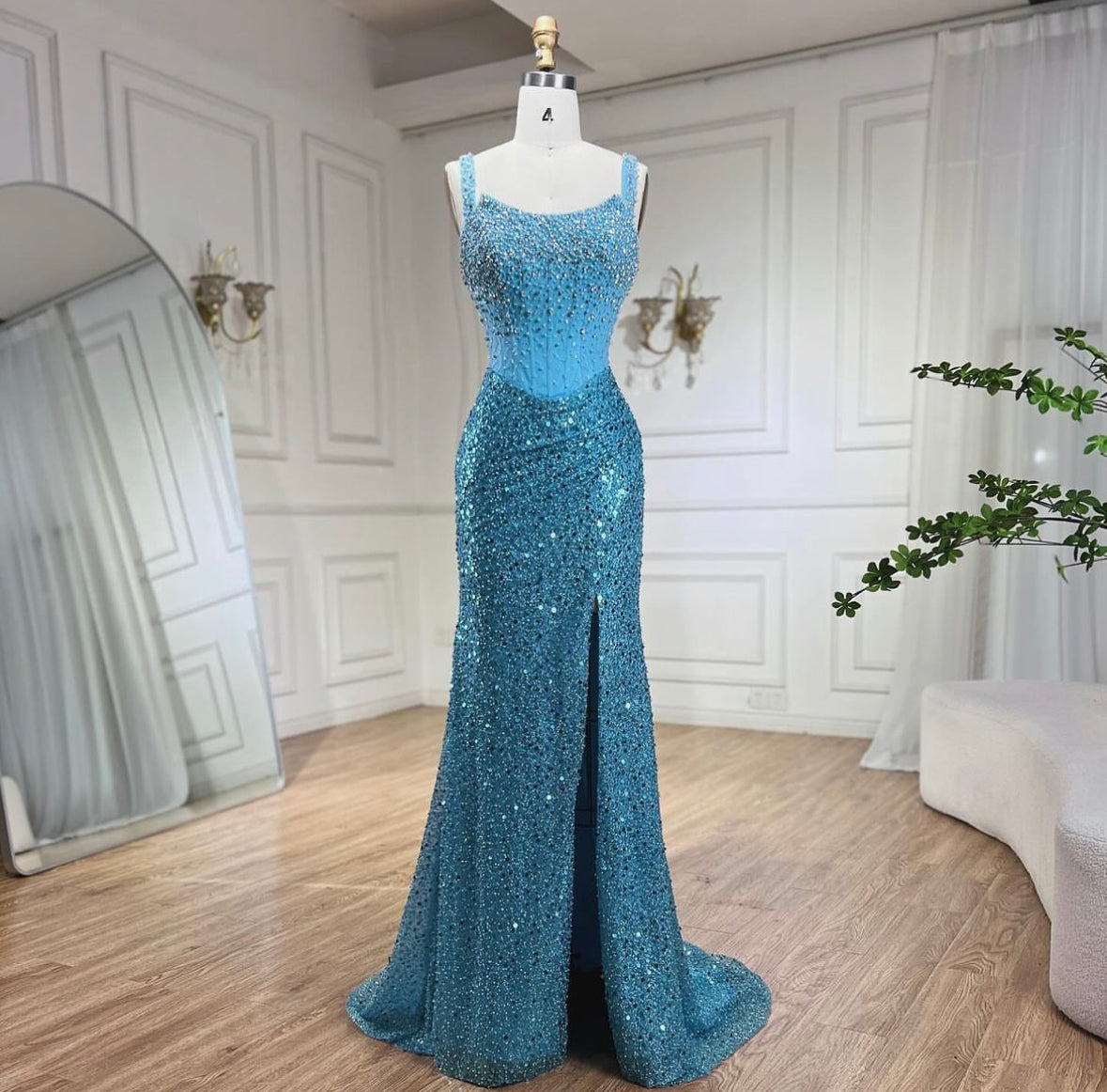 Mermaid Evening Luxury Crystal Dress