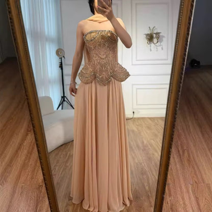 Embellished Corset Evening Gown