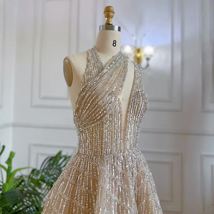 Elegant Beaded Ball Gown – Sparkling One-Shoulder Formal Dress