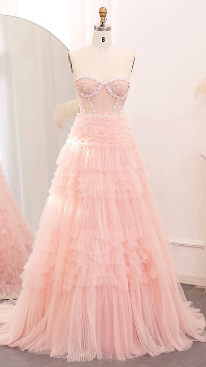 Elegant Ball GownTulle Evening Dress