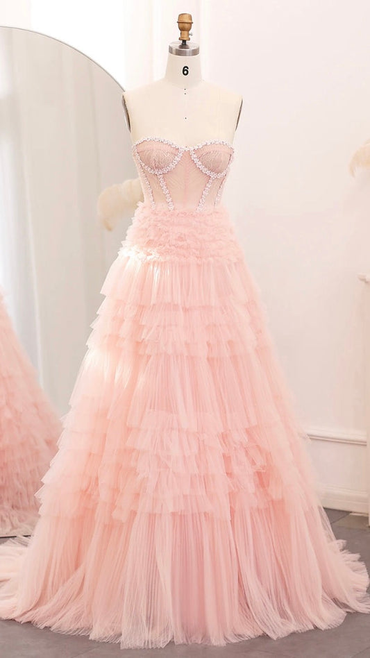 Elegant Ball GownTulle Evening Dress