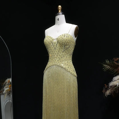 Glamorous Fully Beaded Bodycon Fringe Dress with Art Deco Patterns