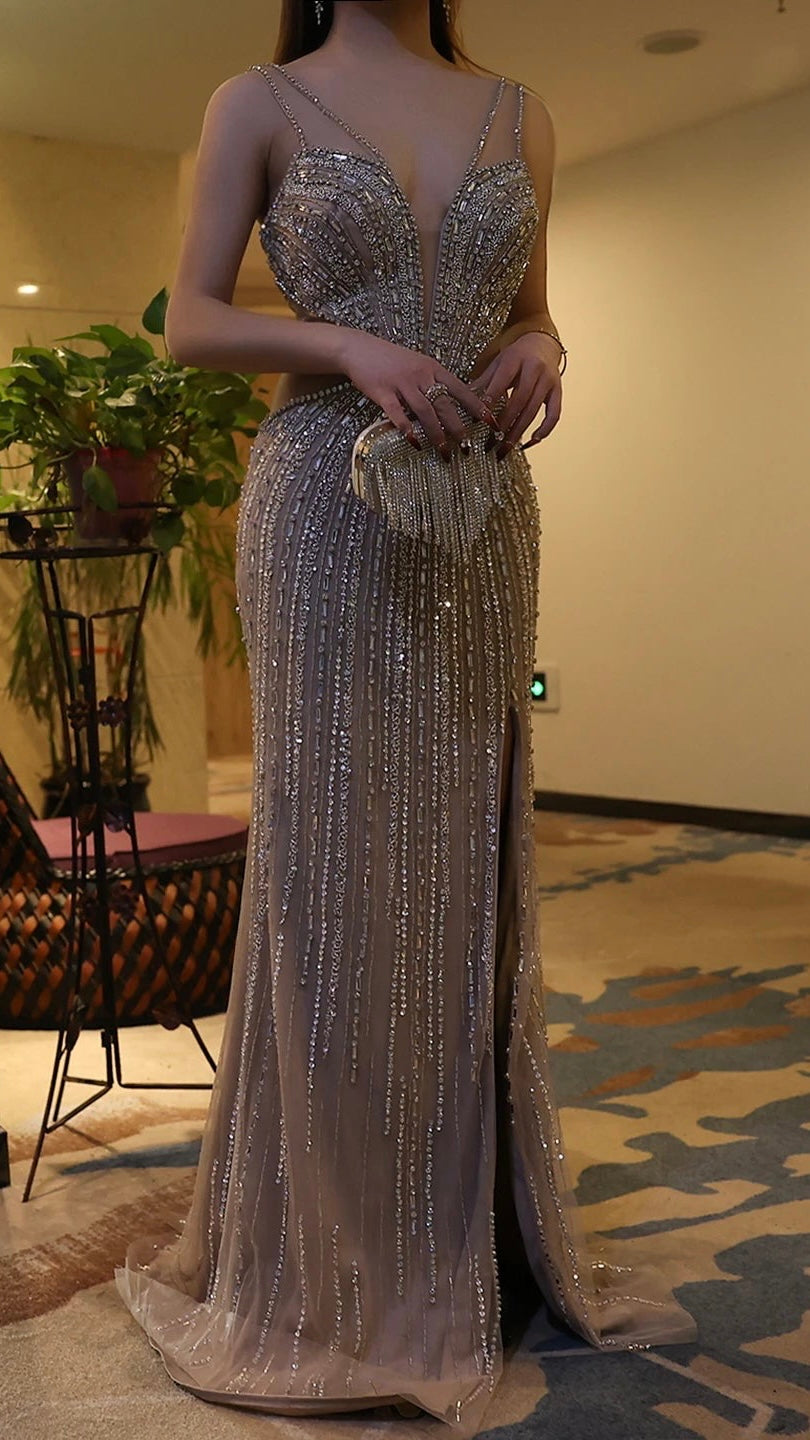 Luxury Beaded Mermaid Evening Dress