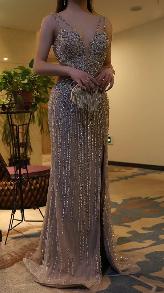 Luxury Beaded Mermaid Evening Dress